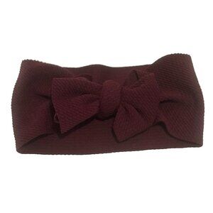 NEW Handmade Red Hair Headband Bow Stretch Fabric Christmas Dress